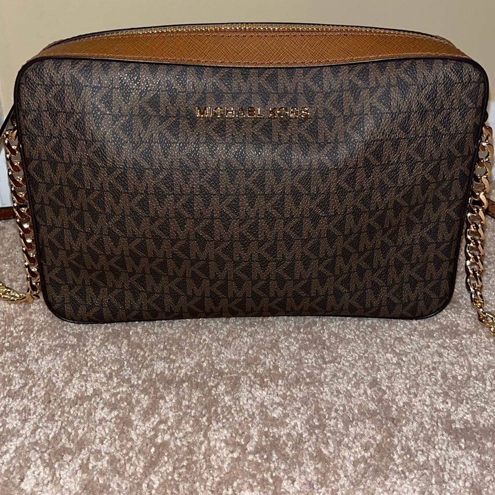 Michael Kors monogram crossbody handbag